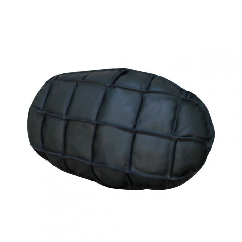 Almohadón Cuero - 56x35cm - oval chico Negro