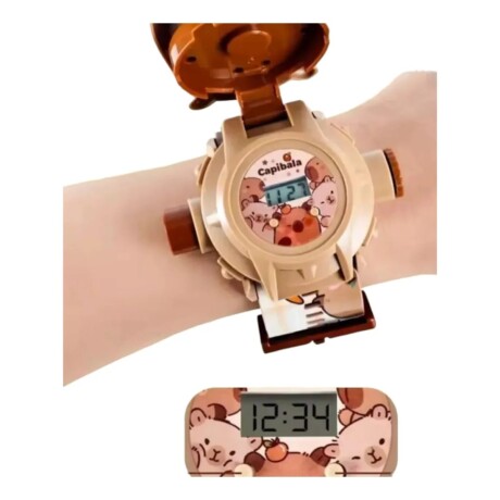 Reloj Pulsera WD-9 con Pulsera y Dije MARRON