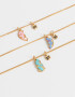 Collares Infantiles Con corazón Set De Collares Para Compartir Bff Corazón - Dorado