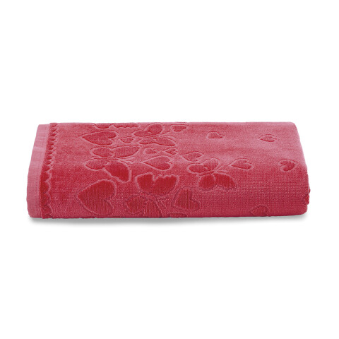 Toalla Baño Dohler Jacquard Romance 70 x 140 cm 100% Algodón CEREZA