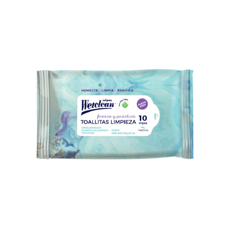 Toallitas Multiuso Limpieza Wetclean 10 Unidades Toallitas Multiuso Limpieza Wetclean 10 Unidades