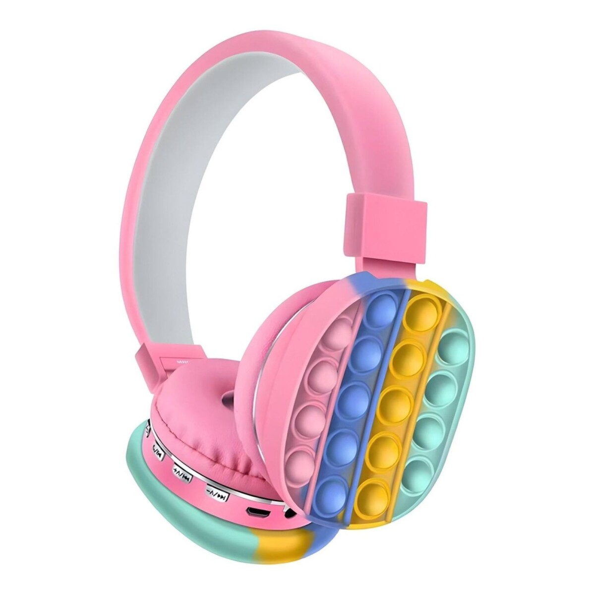 Auriculares Infantil Orejas Gato Luces Led Premium Niñas - Color Variante  Rosa azul — Atrix