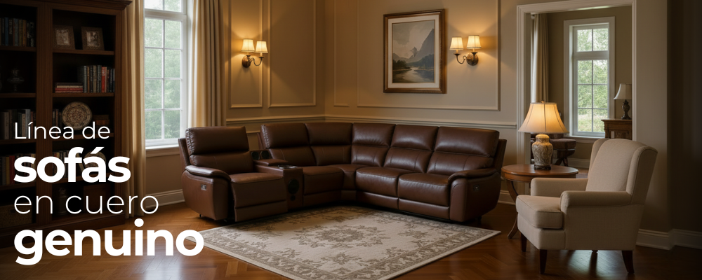 Sofás en cuero genuino