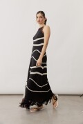 Vestido Ola NEGRO Y CRUDO