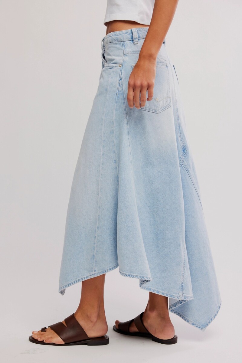 FALDA MAXI AQUARIUS Celeste