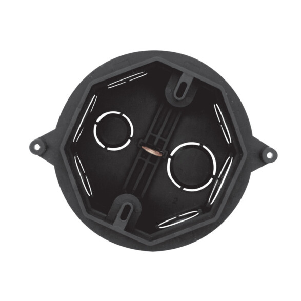 Caja plástica para embutir de centro s/tapa negra C10306