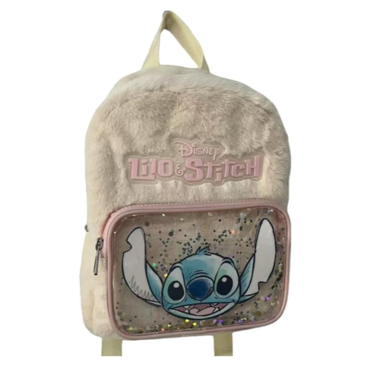 Mochila Peluda Disney DLS7325 Stitch Universo Binario - BEIGE 