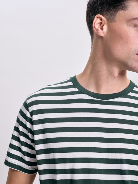 Remera rayas Verde