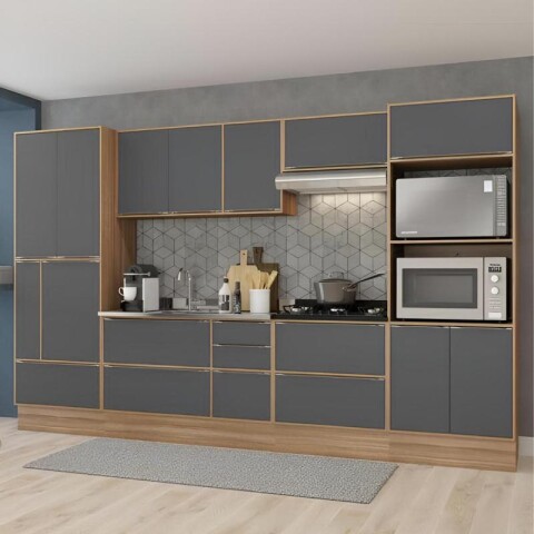 Aéreo de Puerta Basculante de Cocina 70 cm de Ancho - Nogueira Grafito Aéreo de Puerta Basculante de Cocina 70 cm de Ancho - Nogueira Grafito