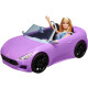 Auto convertible Barbie púrpura con muñeca Auto convertible Barbie púrpura con muñeca