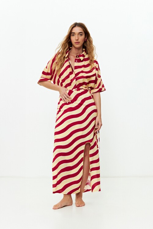 Falda larga multicolor multicolor