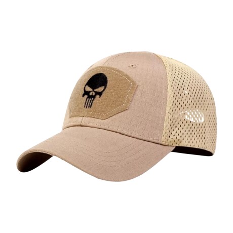 Gorros Punisher con velcro Beige