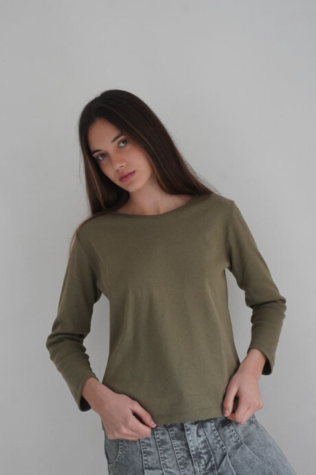 Long Sleeve T-Shirt Verde Seco