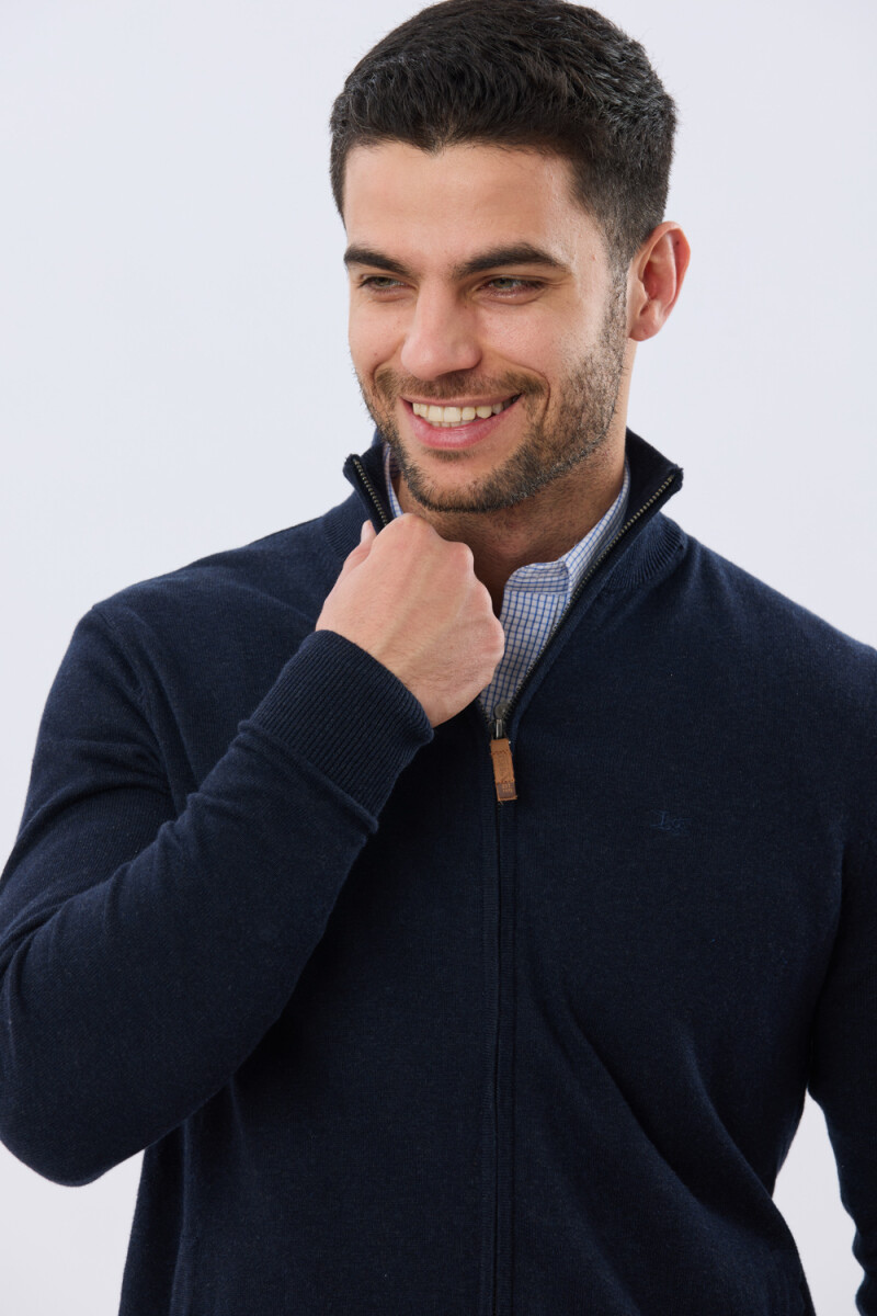 CAMPERA TEJIDA - Azul 