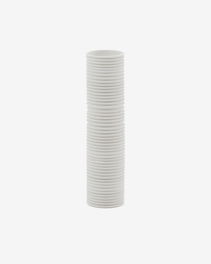Jarrón Sibone de cerámica blanco 11 cm