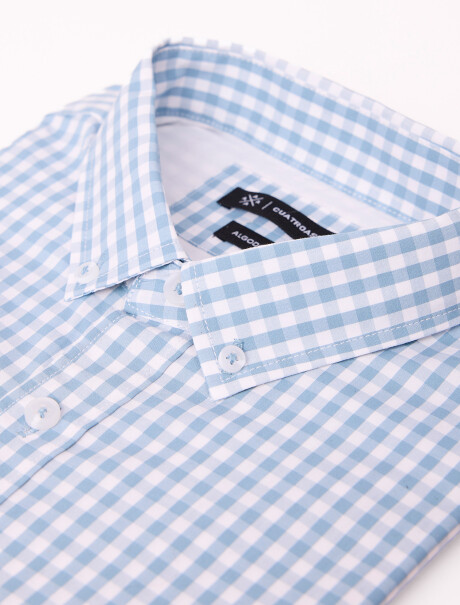 Camisa m/l Hudson turquesa/D4