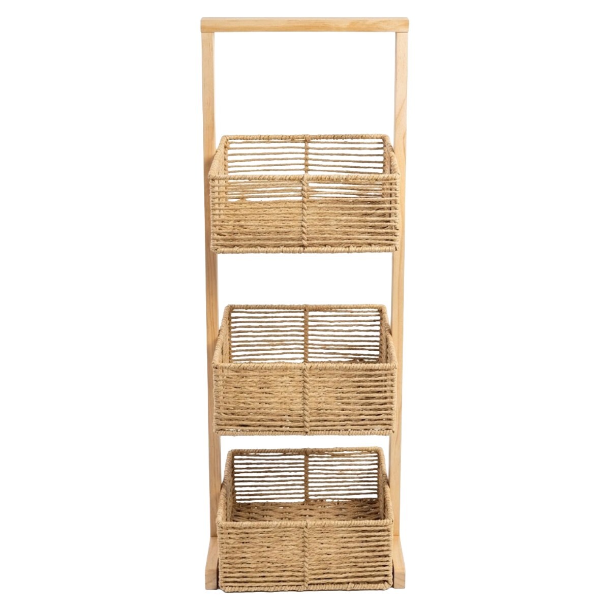 ESTANTE ORGANIZADOR C/3 CESTAS BEIGE 