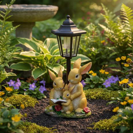 Farol De Jardín Familia Rabbit Farol De Jardín Familia Rabbit