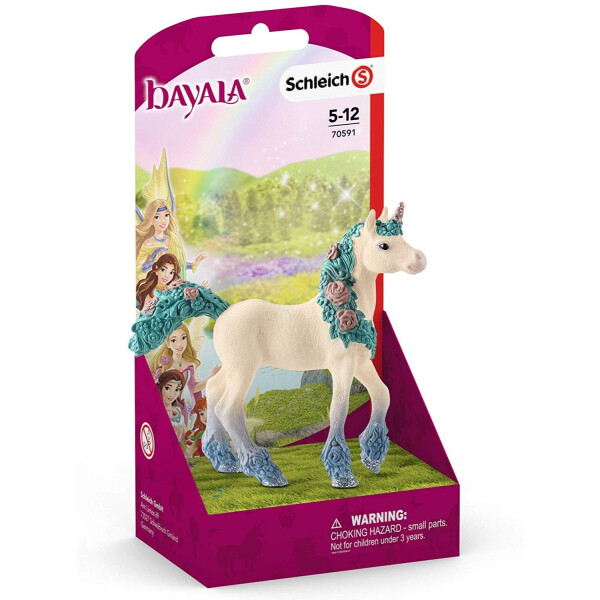 Figura Potro Unicornio Bebe Schleich Flor Pony Juguete Figura Potro Unicornio Bebe Schleich Flor Pony Juguete