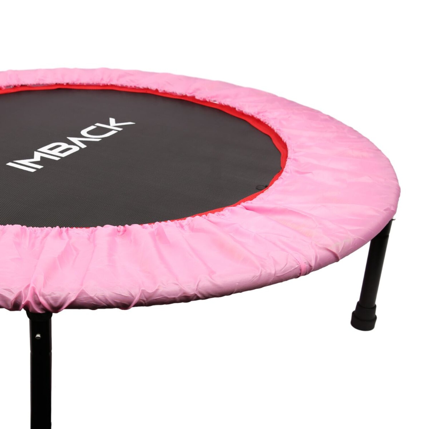 Cama elástica de fitness - plegable - ⌀ 101x22,5 cm - rosa 