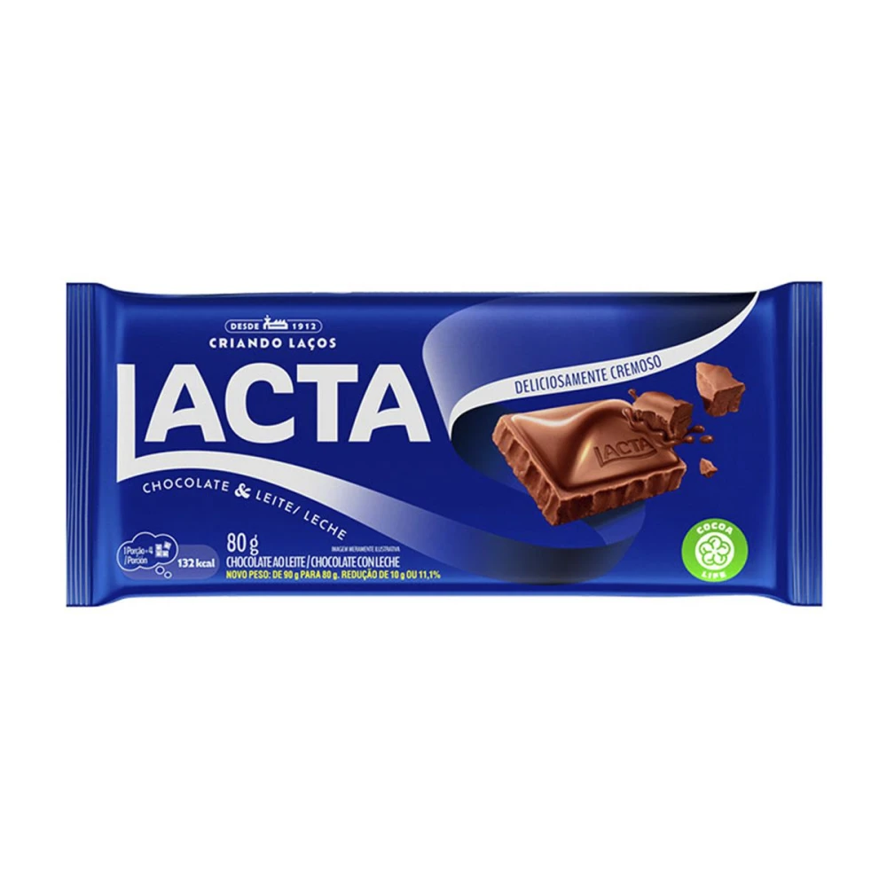 LACTA CHOCOLATE AO LEITE TABLETA X 80