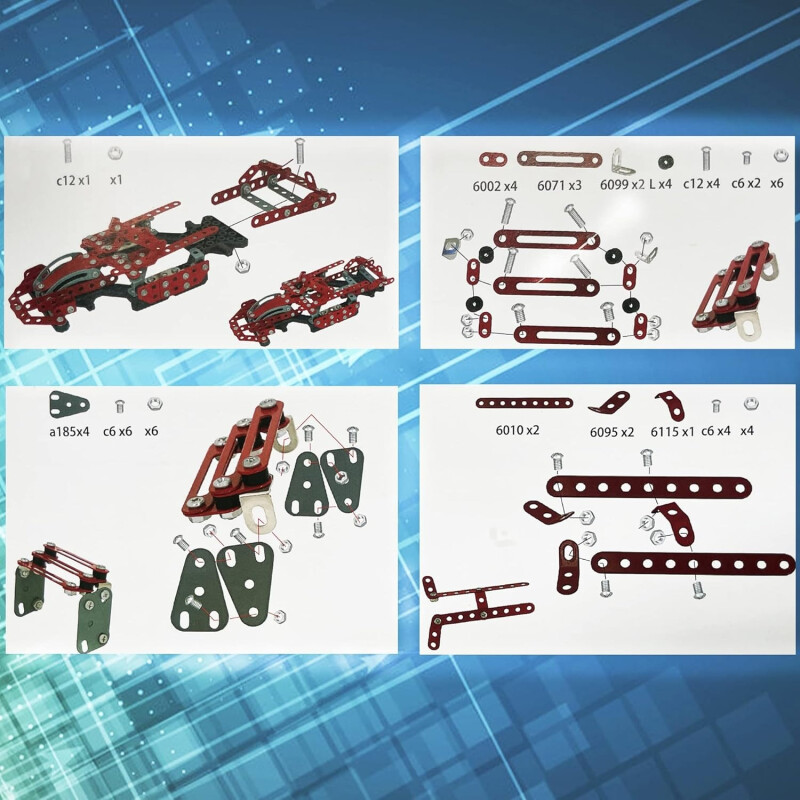 Mecano Juego de 287 piezas de autos de carreras de F1 Mecano Juego de 287 piezas de autos de carreras de F1