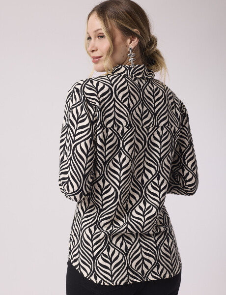 Camisa estampada negro