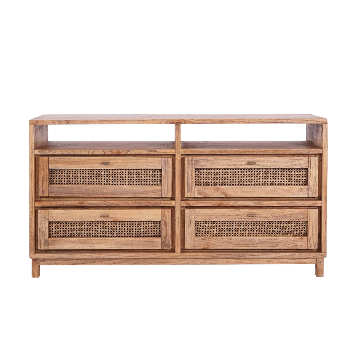 COMODA - 4 CAJONES MADERA NATURAL-BEIGE TRENTO 