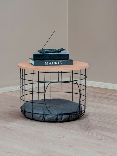 MESA WOOD CON CAMA PARA MASCOTA MADERA