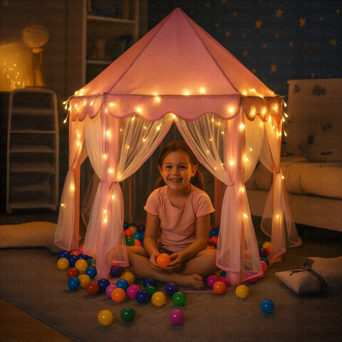 Carpa Infantil IMBACK IBK-CAR001 | Castillo Princesa con Cortinas, 135x130 cm, Plegable y Resistente Rosa Carpa Infantil IMBACK IBK-CAR001 | Castillo Princesa con Cortinas, 135x130 cm, Plegable y Resistente Rosa