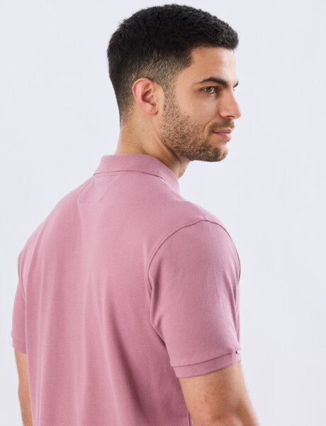 REMERA POLO LISA PIQUÉ Rosa Oscuro