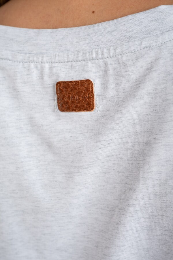 Remera Algodón Elastano Melange Gris Melange