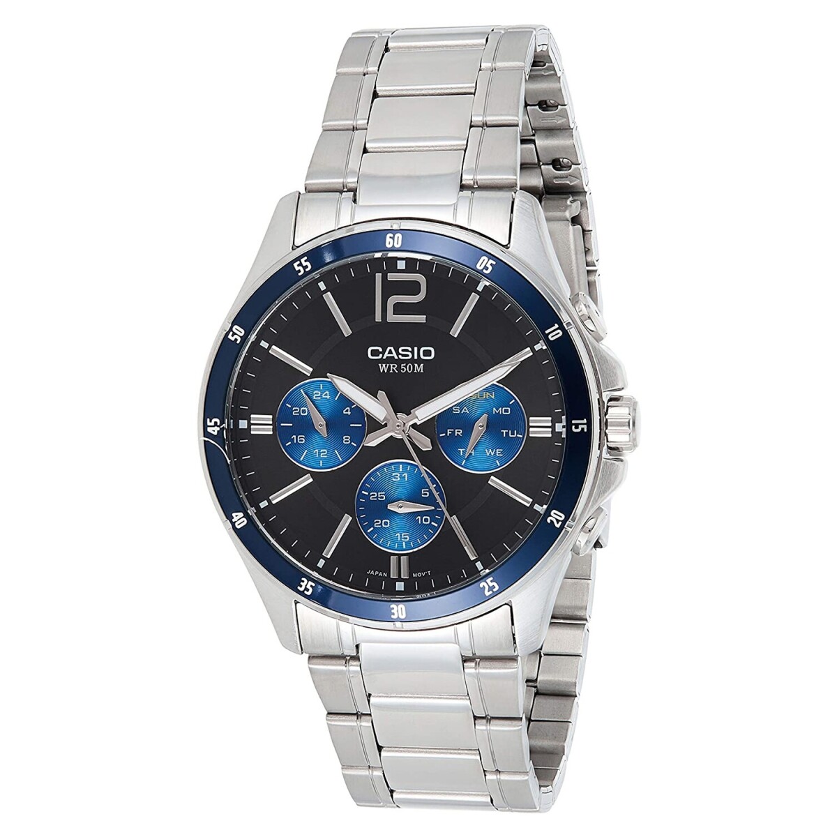 Reloj Análogo Casio 1374D1 En Acero Para Uso Diario Diseño Elegante Y Detallado 