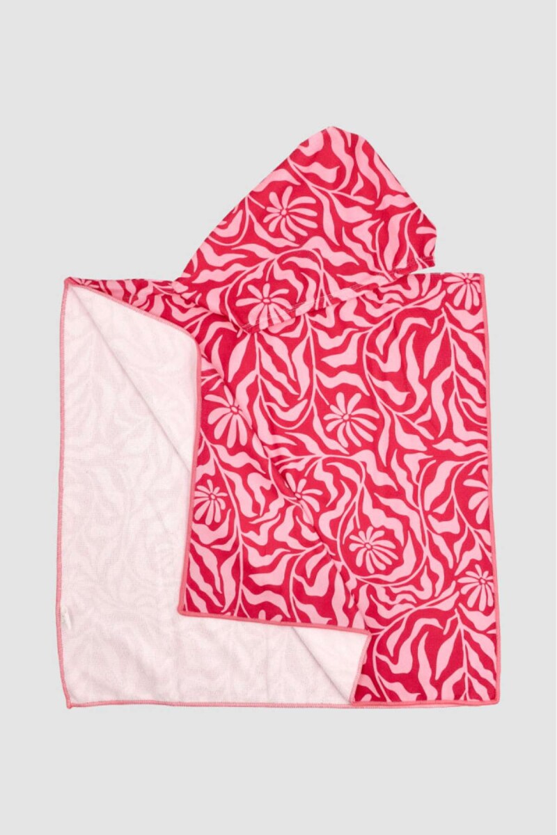 Toalla poncho kids - Rosado 