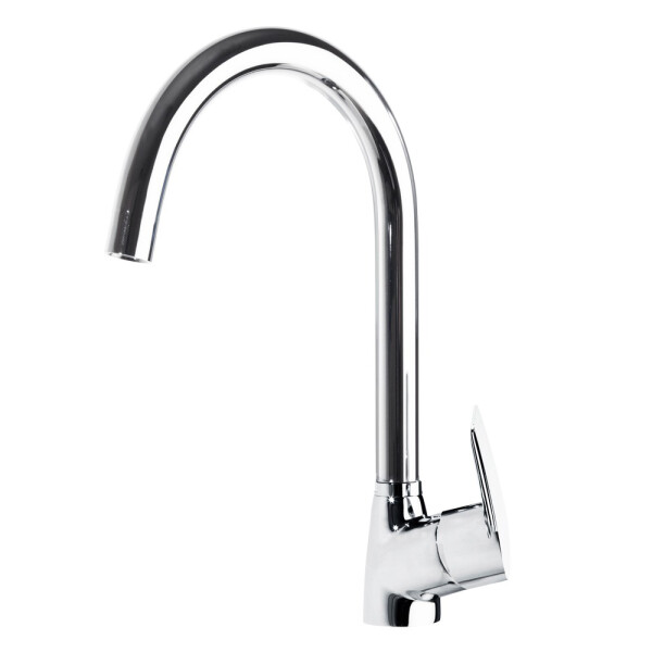 GRIFERIA DE COCINA MODELO CIVIC COLOR CROMO RACOR 1/2" VERTICAL CONICO CAÑO CISNE RAMON SOLER Griferia De Cocina Modelo Civic Color Cromo Racor 1/2" Vertical Conico Caño Cisne Ramon Soler
