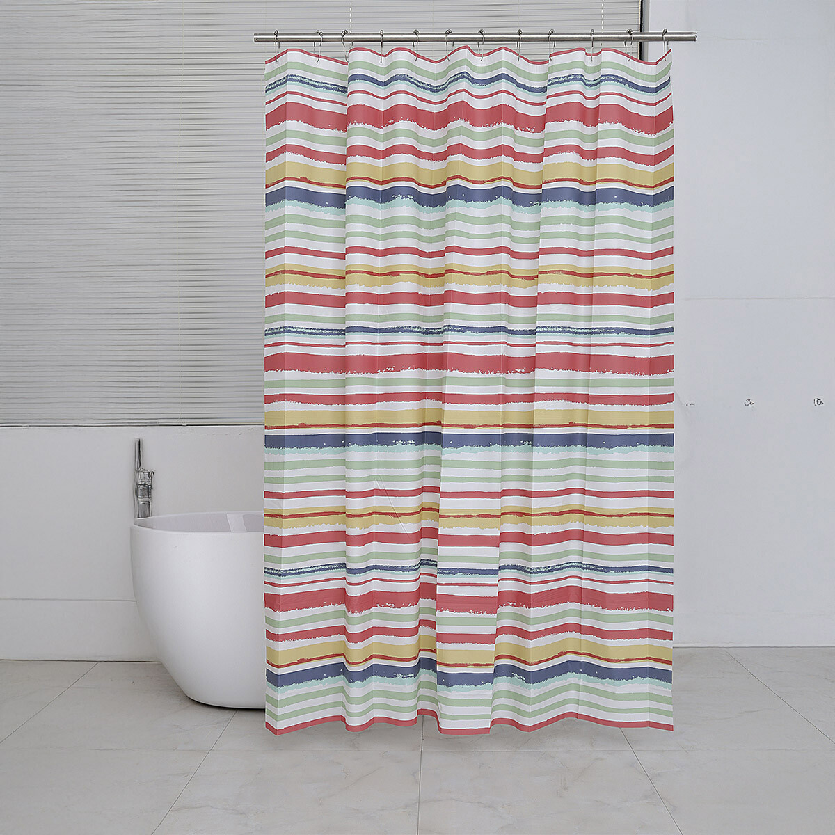 Cortina Baño Bukara con Argollas 180 x 180 cm - 8004 RAYA CORAL 