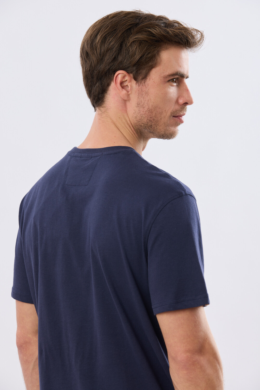 REMERA ESTAMPADA DE ALGODÓN Azul