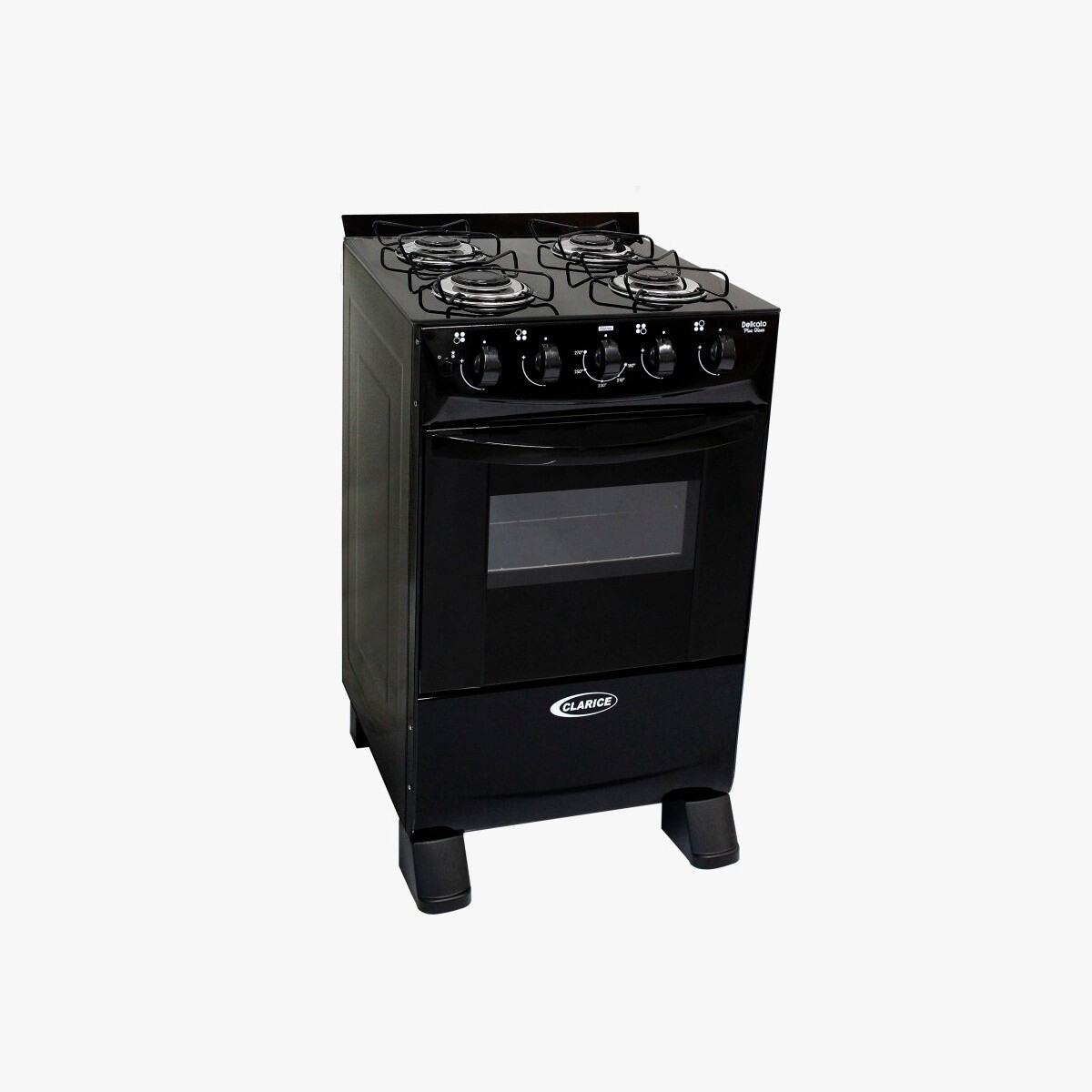 Cocina A Gas 4 Hornallas Delicato Plus Glass Negro 