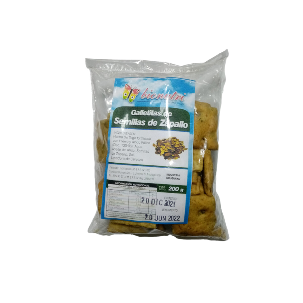 Galletas De Semillas de Zapallo Bionutri 