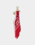 Llavero Metal Llavero Y Charm De Bandana Con Relicario - Rojo Medio