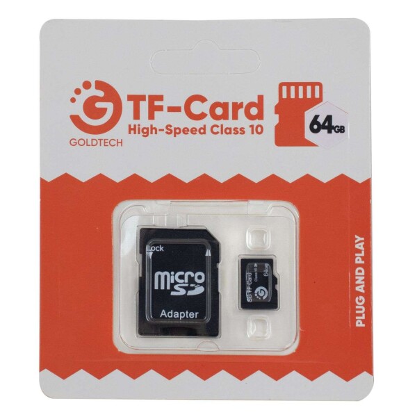 Tarjeta Memoria Micro SD 16GB Goldtech Clase 10 + Adaptador Color Negro