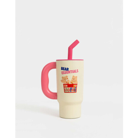 Vaso Térmico De Acero Inoxidable De 700 Ml Blanco Crudo