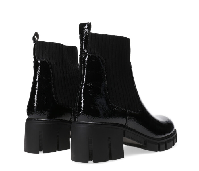 Bota PARIS de charol con elastico Black