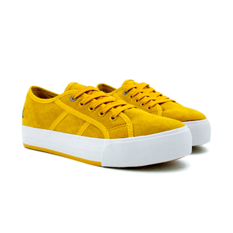 Championes Santa Barbara IBIZA HI suede de Mujer Mostaza