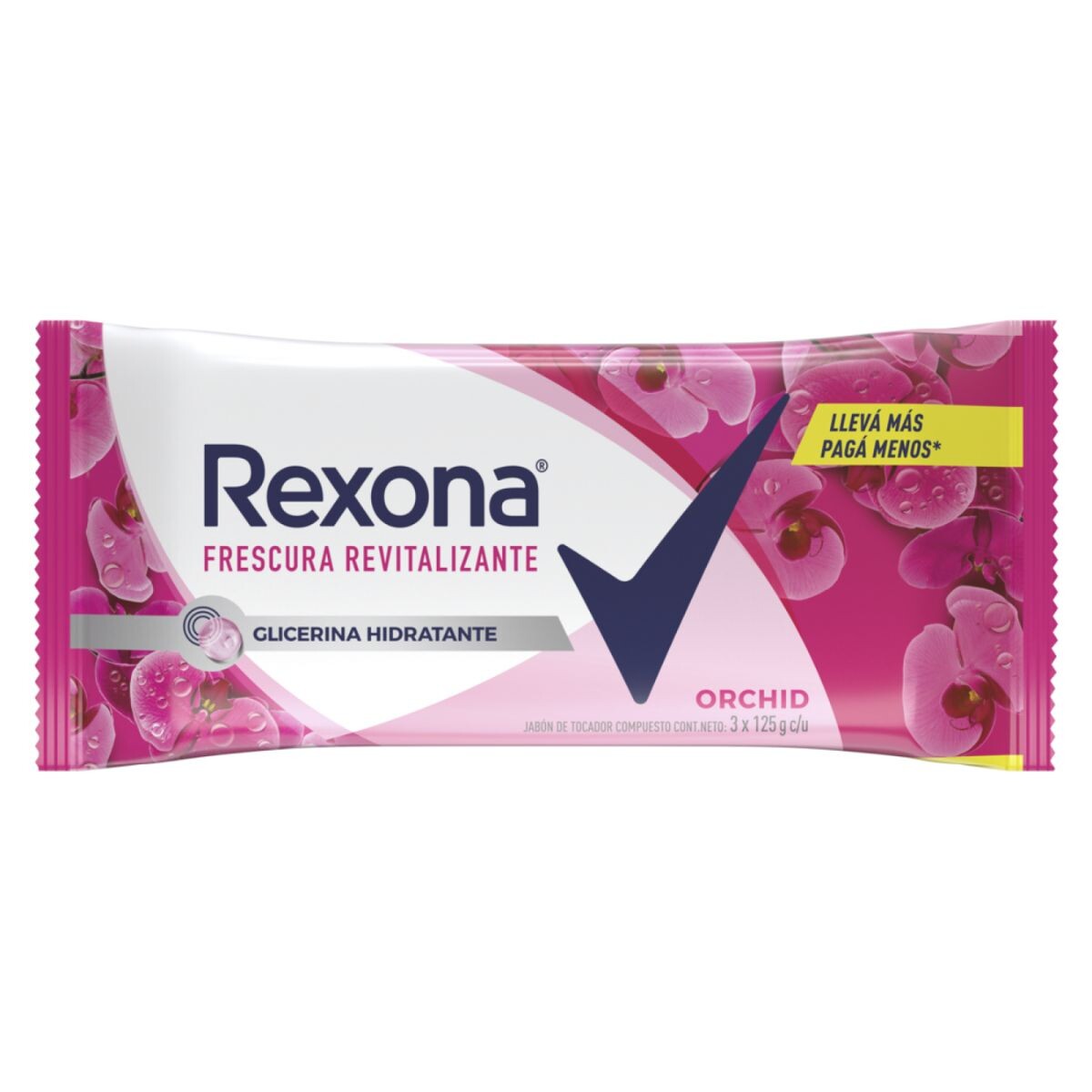 Jabón en Barra Rexona Orchid Fresh - X3 125 GR 