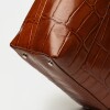 Shopper The Icon en cuero grabado big croco Cuoio