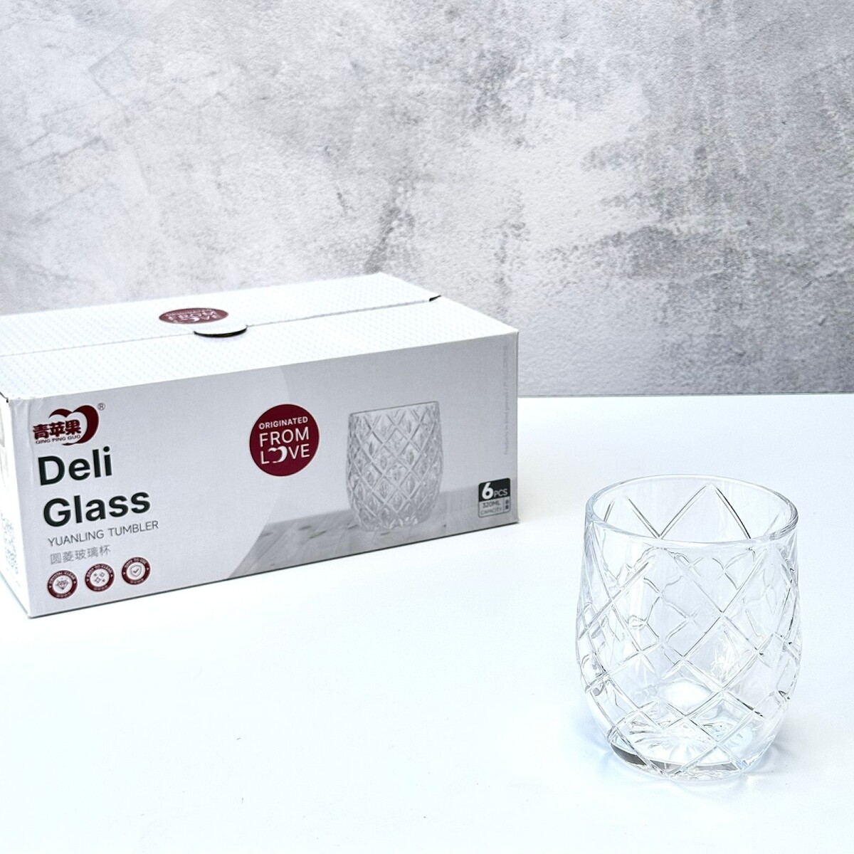 Juego De 6 Vasos Vidrio 320ML 