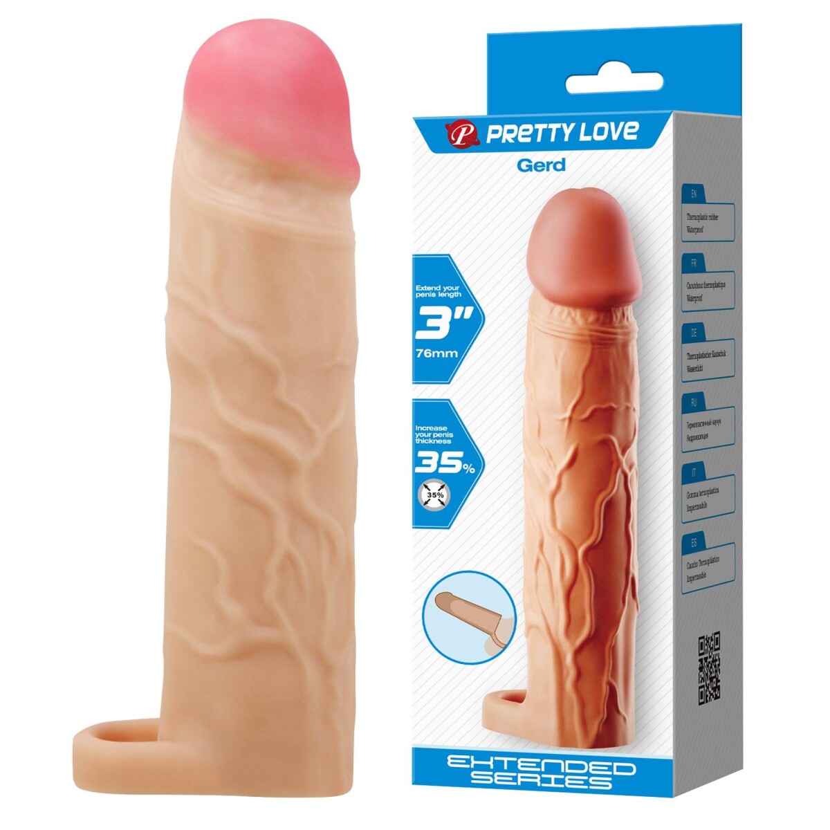 Extensión Pene Realístico 76mm Gerd Pretty Love 