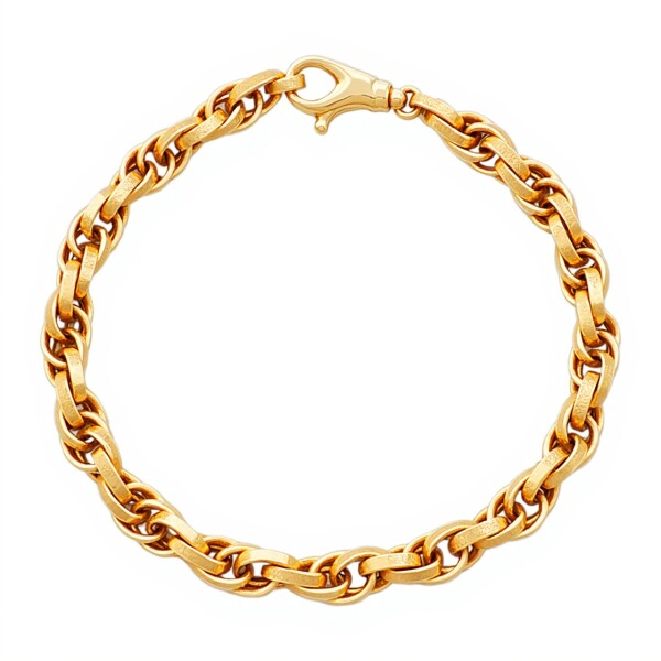 Pulsera Tejida doble-Oro bajo-Sin Piedra-PU8081 sinpiedra
