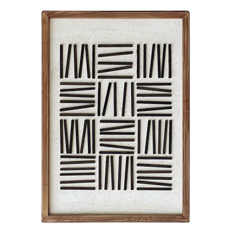 CUADRO DECORATIVO MADERA MACIZA - 62 Cm x 42 Cm - LÍNEA RÚSTICA N°8